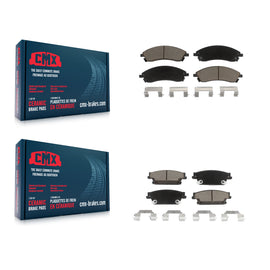 Front Rear Ceramic Brake Pads Kit For Cadillac SRX CTS STS