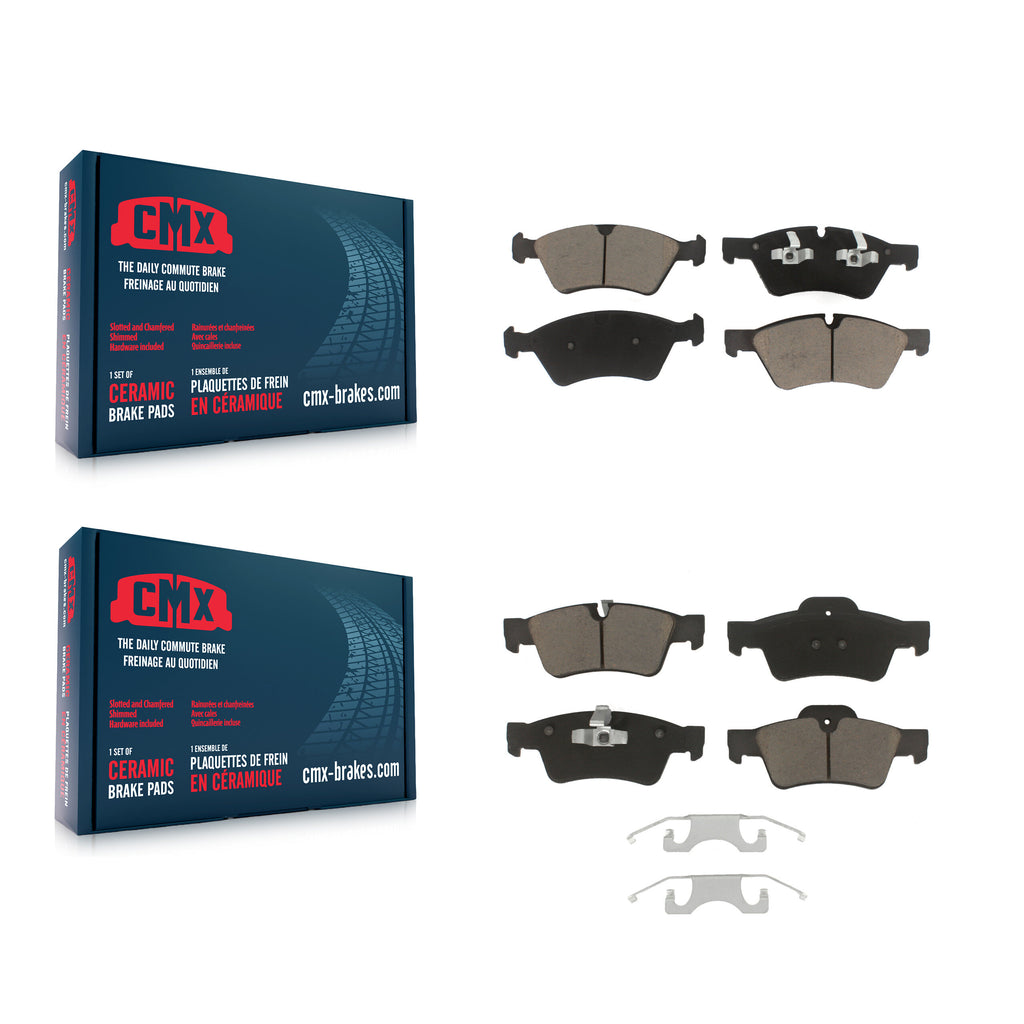 Front Rear Ceramic Brake Pads Kit For Mercedes-Benz ML350 GL450 R350 GL550 ML500