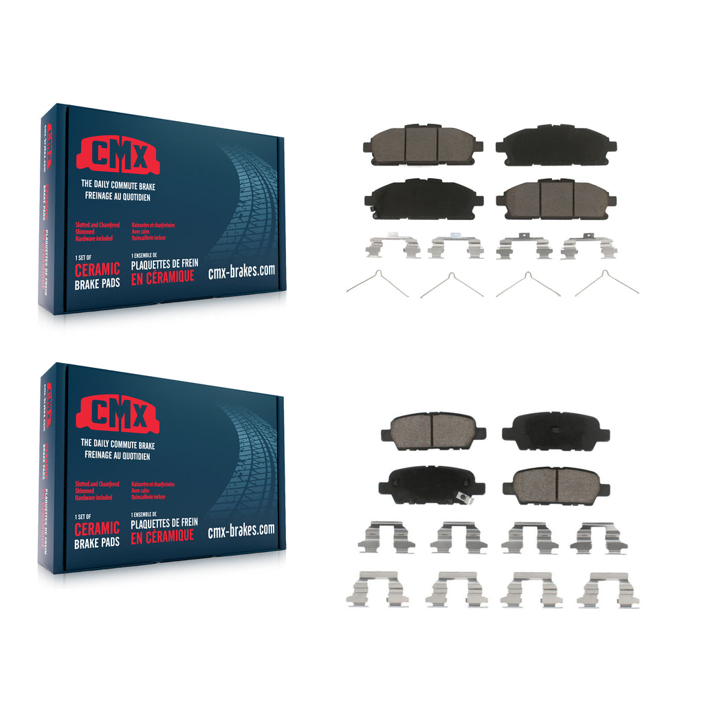 Front Rear Ceramic Brake Pads Kit For 2011-2017 Nissan Quest
