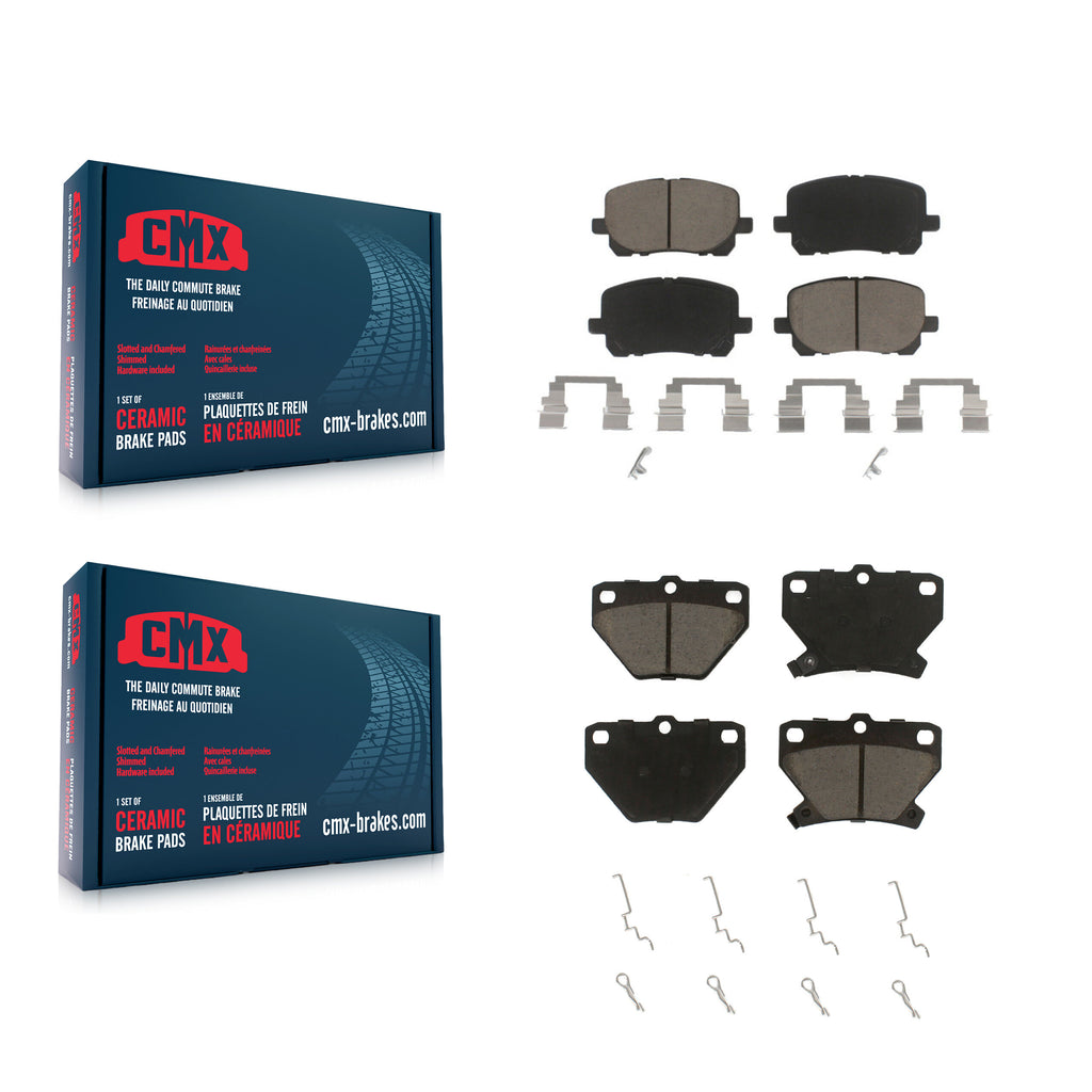 Front Rear Ceramic Brake Pads Kit For Toyota Corolla Matrix Pontiac Vibe