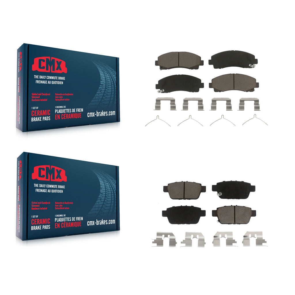 Front Rear Ceramic Brake Pads Kit For Honda Ridgeline Acura TL