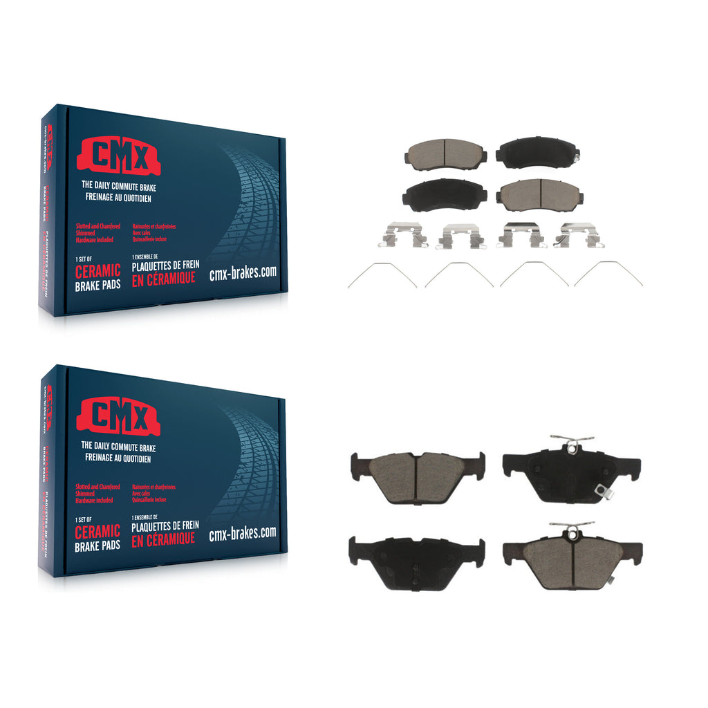 Front Rear Ceramic Brake Pads Kit For 2016-2019 Subaru Legacy 2.5L