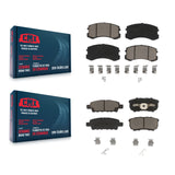 Front Rear Ceramic Brake Pads Kit For 2007 Mitsubishi Lancer