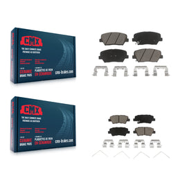 Front Rear Ceramic Brake Pads Kit For 14-17 Kia Rondo With Manual Parking