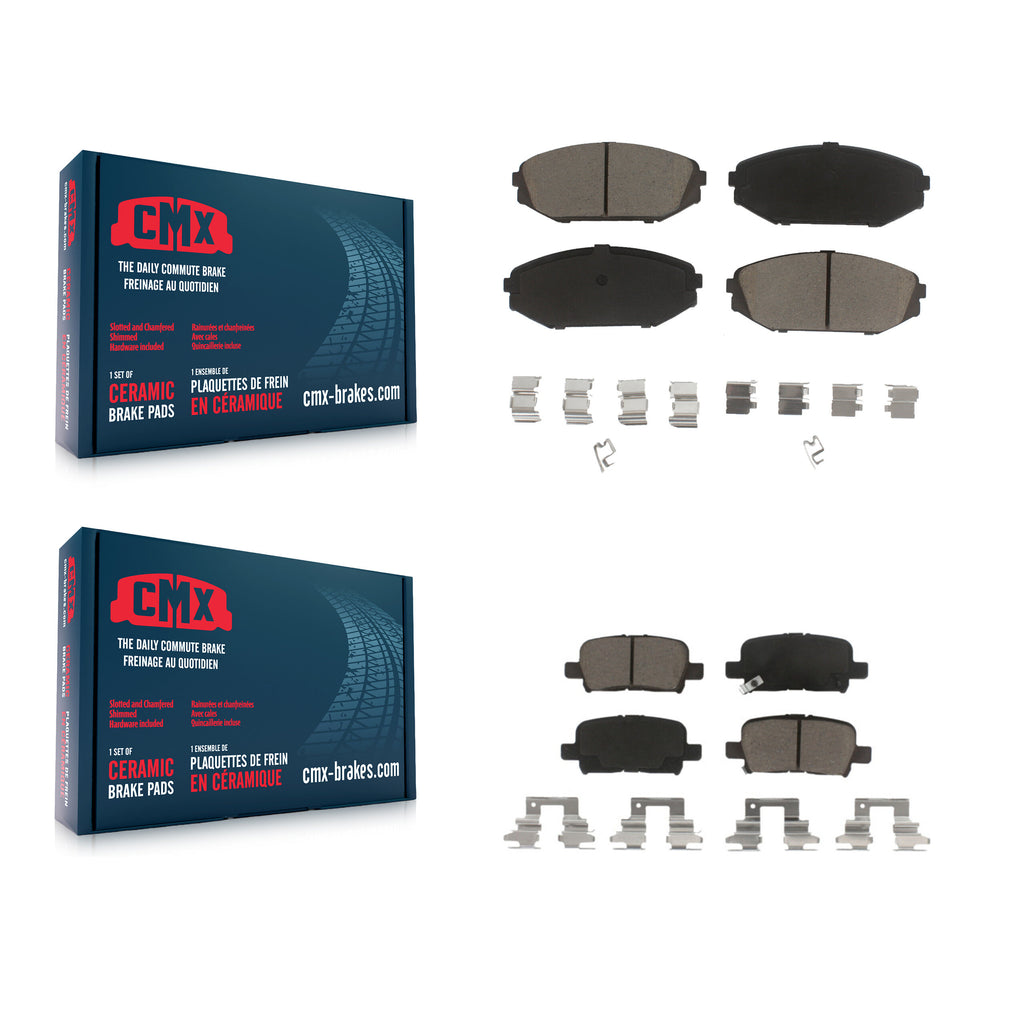 Front Rear Ceramic Brake Pads Kit For Honda Odyssey Acura MDX