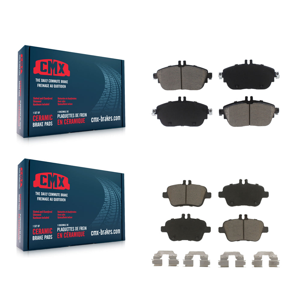 Front Rear Ceramic Brake Pad Kit For Mercedes-Benz GLA250 CLA250 INFINITI QX30 B