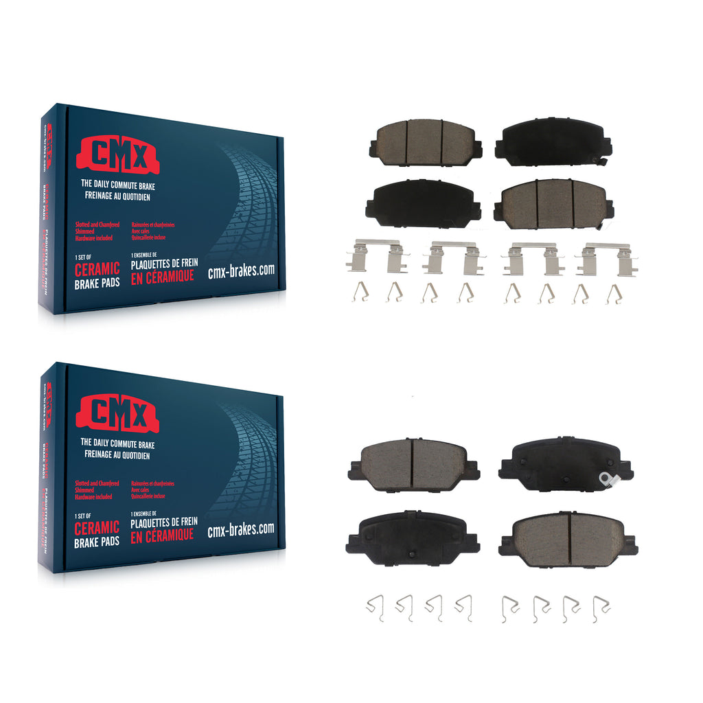 Front Rear Ceramic Brake Pads Kit For Honda CR-V