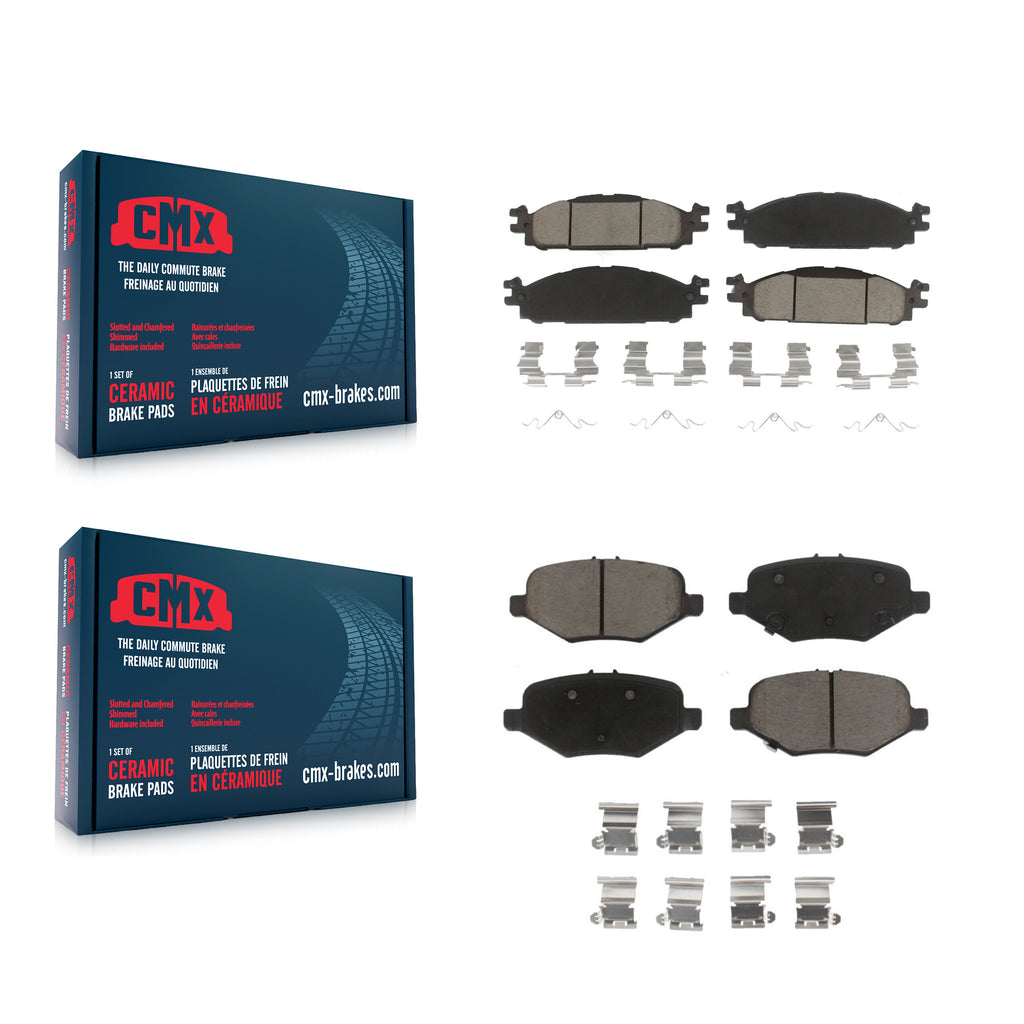 Front Rear Ceramic Brake Pads Kit For Ford Explorer Base With Heavy Duty Brakes