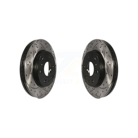 Front Drill Slot Brake Rotors Pair For Chevrolet Silverado 1500 GMC Sierra Tahoe
