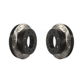 Front Drilled Slot Brake Rotors Pair For Chevrolet Silverado 2500 HD GMC Sierra