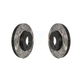 Front Coated Drilled Slotted Disc Brake Rotors Pair For Ford Focus C-Max