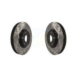 Front Drilled Slot Brake Rotor Pair For Ford Edge Lincoln Continental Police SSV