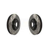Front Drilled Slot Brake Rotor Pair For Ford Edge Lincoln Continental Police SSV