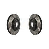 Front Drill Slot Disc Brake Rotor Pair For Dodge Charger Chrysler 300 Challenger