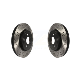 Front Drill Slot Disc Brake Rotor Pair For Dodge Charger Chrysler 300 Challenger