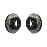 Front Coated Drilled Slotted Disc Brake Rotors Pair For Ram 2500 3500 1500 Dodge