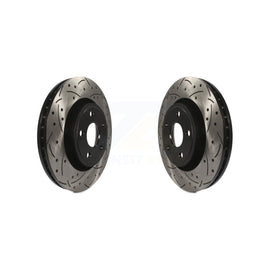 Front Drill Slot Disc Brake Rotors Pair For Jeep Grand Cherokee Dodge Durango WK