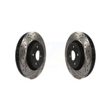 Front Drill Slot Disc Brake Rotors Pair For Jeep Grand Cherokee Dodge Durango WK