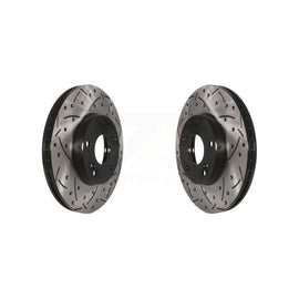 Front Drilled Slot Brake Rotor Pair For Honda Accord Civic Element Fit Acura ILX