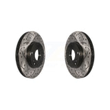 Front Drilled Slot Brake Rotor Pair For Honda Accord Civic Element Fit Acura ILX