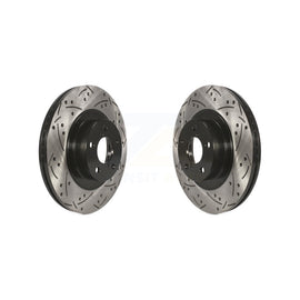 Front Drill Slot Brake Rotors Pair For Subaru Forester Outback Impreza Legacy XV