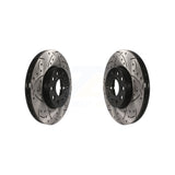 Front Drilled Slot Brake Rotor Pair For Volkswagen Jetta Beetle Audi Golf A3 Eos