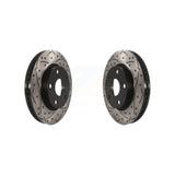 Front Drill Slot Brake Rotors Pair For Toyota RAV4 Scion xB Prius V Lexus HS250h