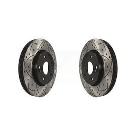 Front Drill Slot Disc Brake Rotor Pair For Honda CR-V Acura RDX Crosstour Accord