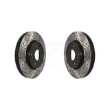 Front Drill Slot Disc Brake Rotor Pair For Honda CR-V Acura RDX Crosstour Accord