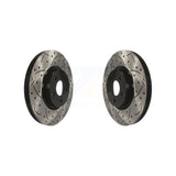 Front Drilled Slot Brake Rotors Pair For Ford Escape Focus Transit Connect Volvo