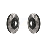 Front Coated Drill Slot Disc Brake Rotors Pair For Honda Pilot Acura MDX RLX ZDX