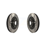 Front Drill Slot Brake Rotor Pair For Toyota Highlander Sienna Lexus RX350 NX300