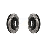 Front Coated Drilled Slot Disc Brake Rotors Pair For Nissan Rogue Sentra Select