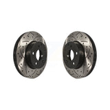 Front Coated Drilled Slot Disc Brake Rotor Pair For Mercedes-Benz C300 C250 C230