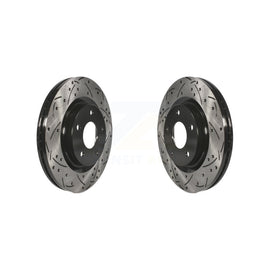 Front Coated Drilled Slotted Disc Brake Rotors Pair For Nissan Sentra Juke