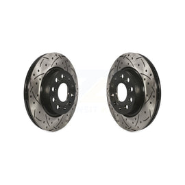 Front Drill Slot Disc Brake Rotors Pair For Volkswagen Jetta GTI Audi A3 Quattro