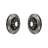 Front Drill Slot Disc Brake Rotors Pair For Volkswagen Jetta GTI Audi A3 Quattro