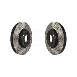 Front Drilled Slot Brake Rotors Pair For Audi Q5 A4 A5 Quattro A7 allroad A6 S5