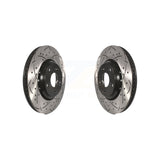 Front Coated Drilled Slot Disc Brake Rotor Pair For Honda Civic Accord Acura ILX