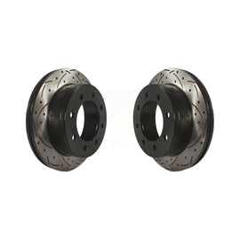 Rear Drill Slot Brake Rotors Pair For Chevrolet Silverado 2500 HD GMC Express XL