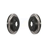 Rear Drill Slot Brake Rotor Pair For Chevrolet Traverse GMC Acadia Buick Enclave