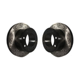 [Rear] 2005-2012 Ford F-350 Super Duty F-250 Premium OE Drilled & Slotted Brake Rotor Kit For Max Performance Braking