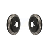 Rear Drill Slot Brake Rotor Pair For 2007-2017 Ford Expedition Lincoln Navigator