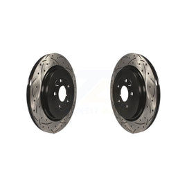 Rear Drilled Slot Brake Rotors Pair For Ford Explorer Taurus Flex Police Utility