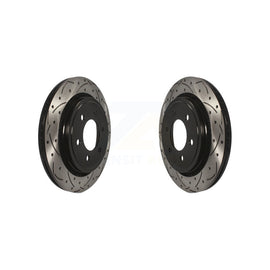 Rear Drill Slot Disc Brake Rotor Pair For Ford F-150 With Electric Parking