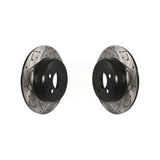 Rear Drill Slot Disc Brake Rotors Pair For Dodge Charger Chrysler 300 Challenger