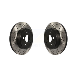 Rear Drill Slot Disc Brake Rotors Pair For Dodge Charger Chrysler 300 Challenger