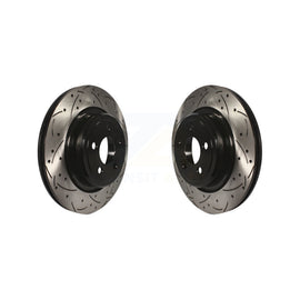 Rear Coated Drilled Slotted Disc Brake Rotors Pair For Dodge Charger Magnum