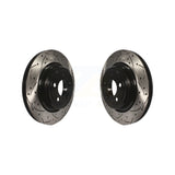 Rear Coated Drilled Slotted Disc Brake Rotors Pair For Dodge Charger Magnum