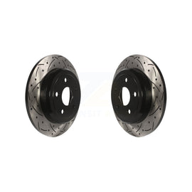 Rear Coat Drill Slot Disc Brake Rotor Pair For Jeep Grand Cherokee Dodge Durango